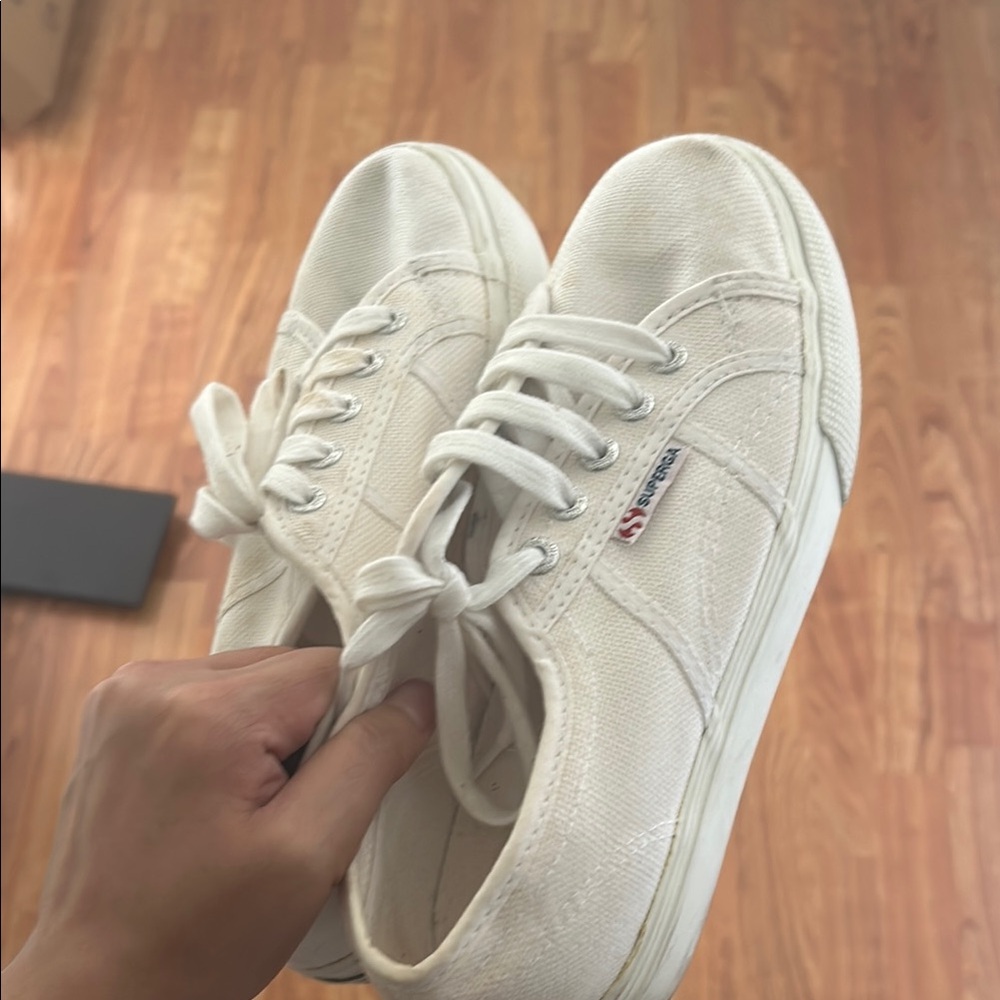 Superga White Canvas Sneakers